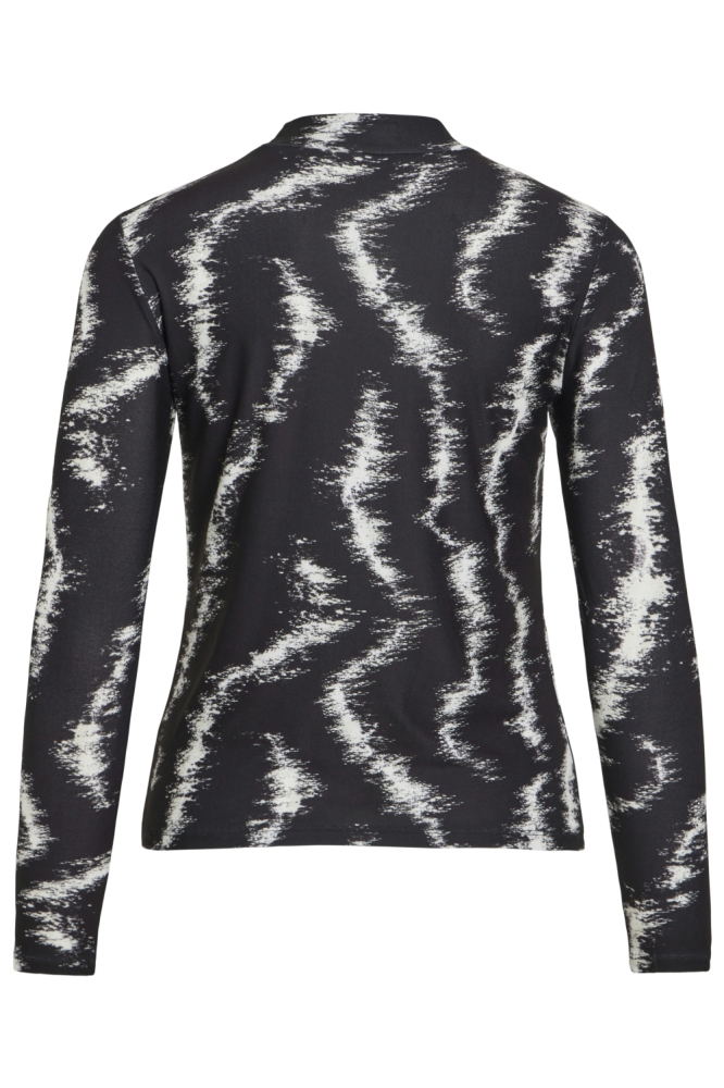 VILEOA L/S HIGH NECK TOP - NOOS 14066134 Black Beauty/KAIA
